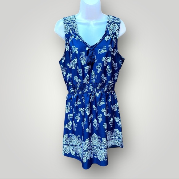 Indulge Blue Paisley Dress - Picture 2 of 16